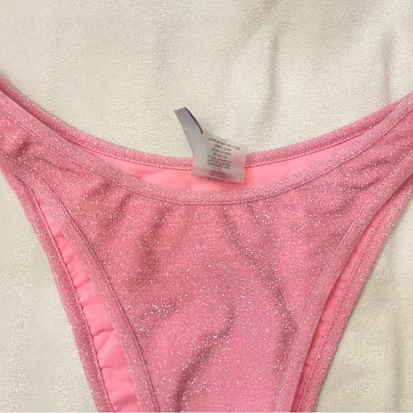 New! SET For love and lemons Pink shimmer Bikini Bottom Tiana 1627 4045 - Picture 3 of 16